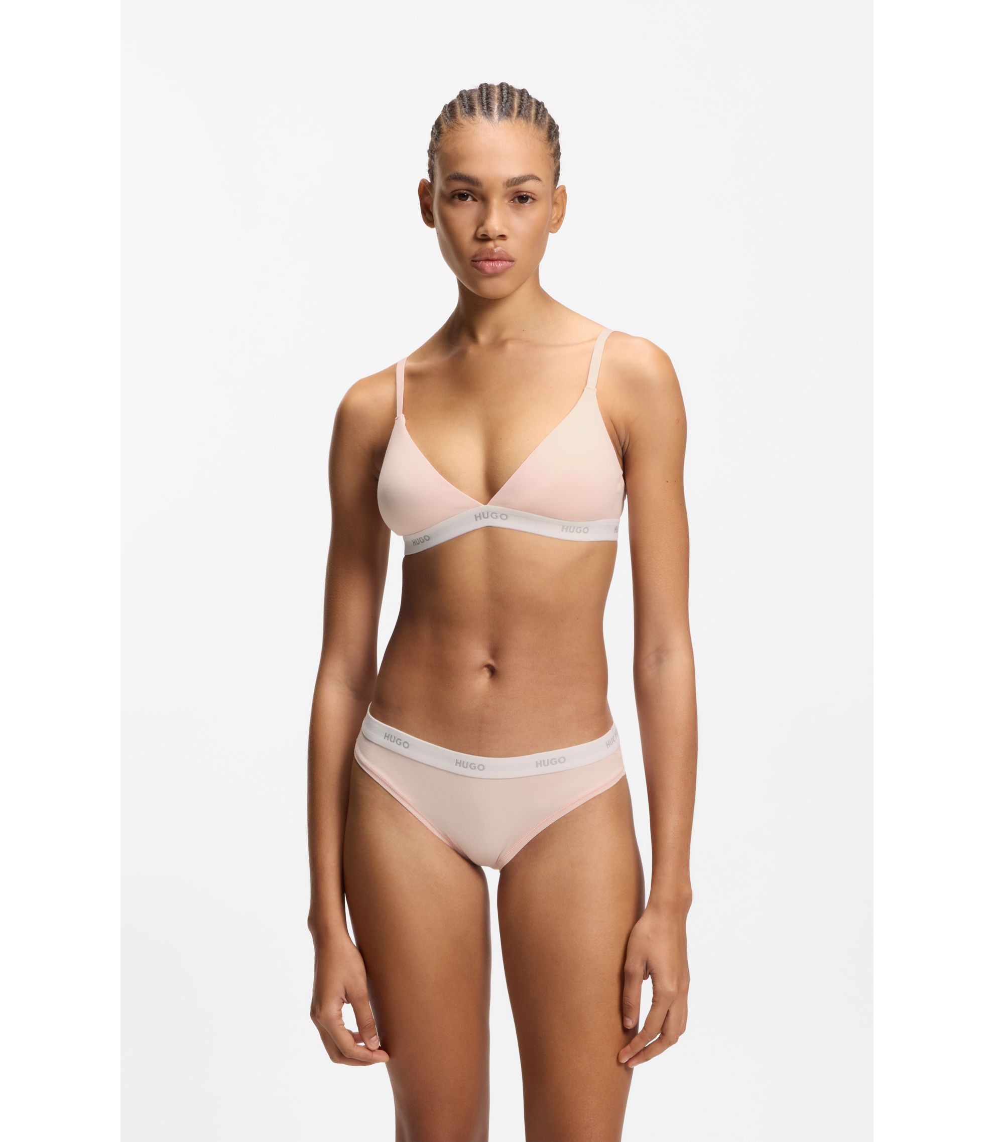 Slips aus Stretch-Baumwolle mit wiederholtem Logo