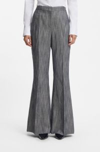 Pantalones regular fit en denim jaspeado, Gris oscuro