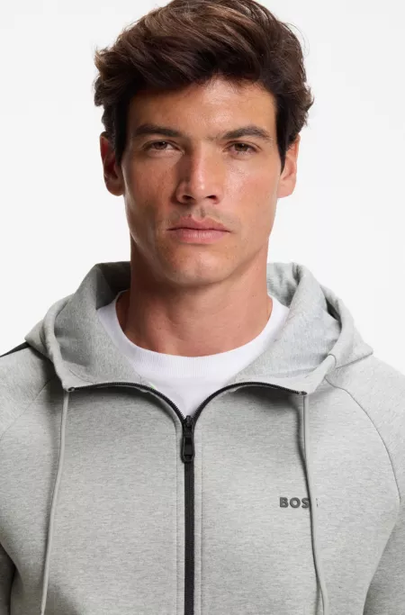 Stretch-cotton tracksuit with contrast inserts