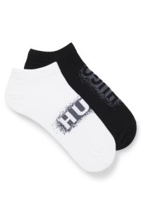 Two-pack of ankle-length socks, White / Black