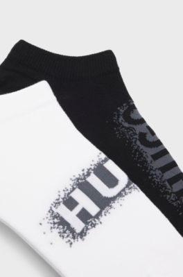 Two-pack of ankle-length socks, White / Black