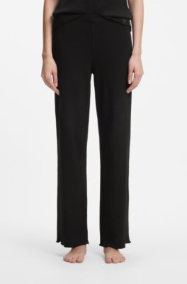 Boss Cotton-blend pyjama bottoms in waffle jersey