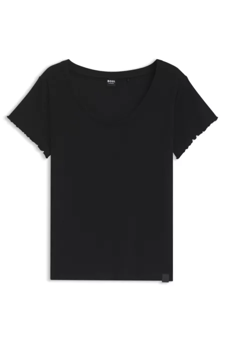Pyjama-Shirt aus Baumwoll-Mix mit Waffelstruktur