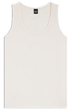 Sleeveless top in stretch silk