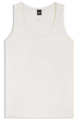 Boss Sleeveless top in stretch silk toppar dam – bild 4
