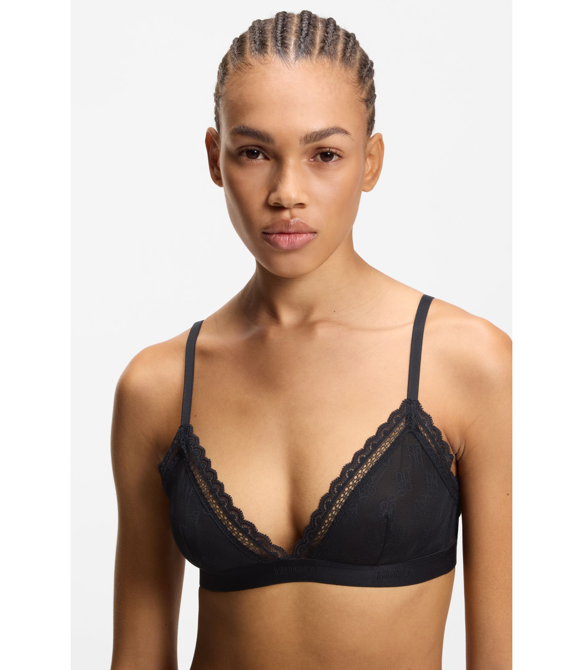 Triangel-BH aus Spitze mit Logo-Band