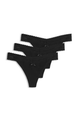 Stretch-cotton briefs with elegant lace trim 1