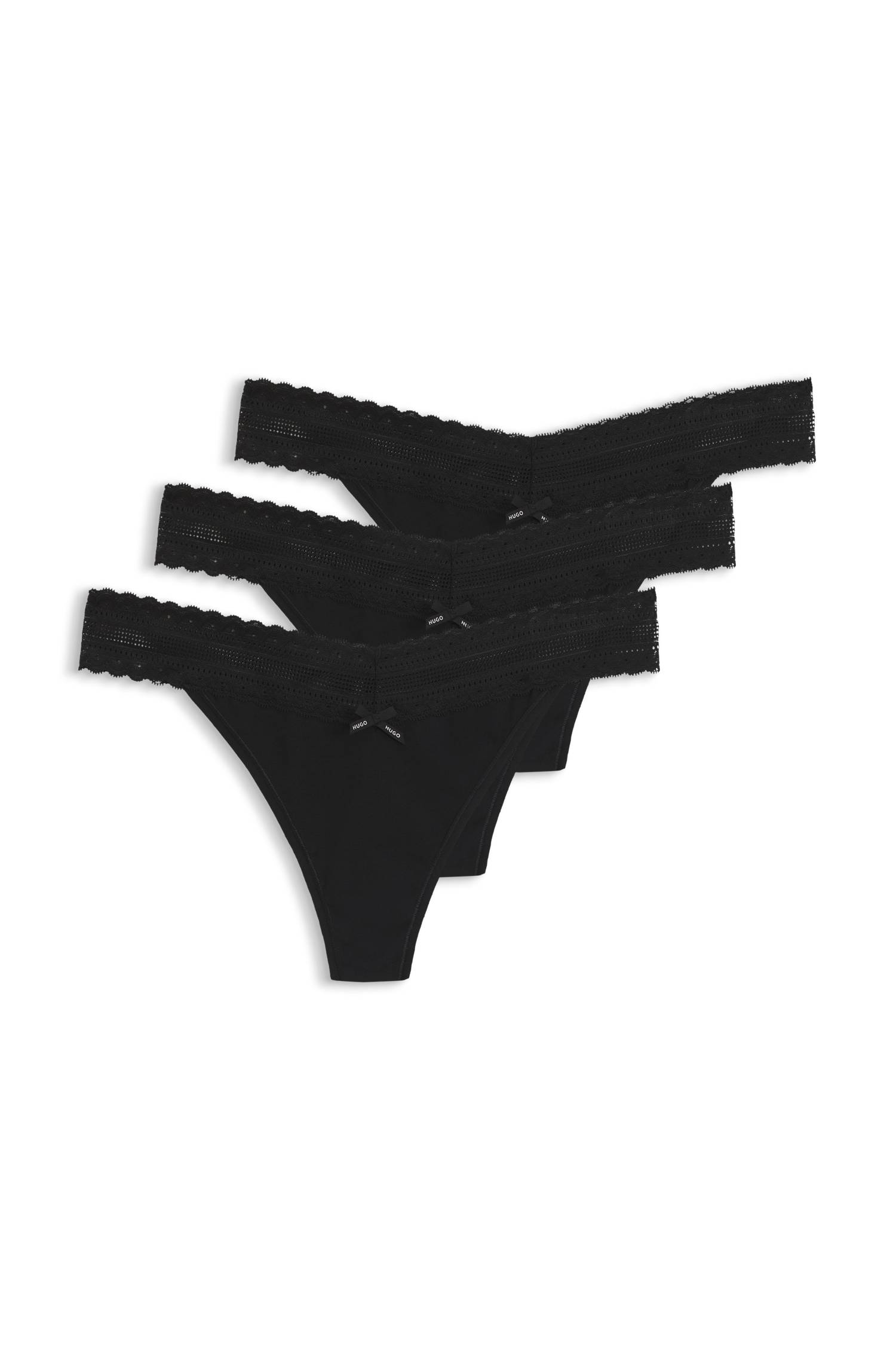 Hugo Stretch-cotton briefs with elegant lace trim trosor dam – bild 4