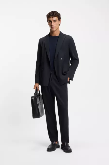 Two-piece slim-fit suit in performance-stretch fabric