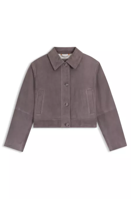 Trucker-style jacket in suede