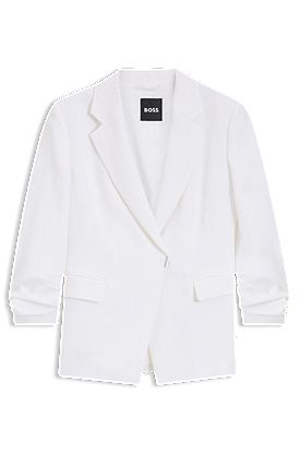 Slim-fit jacket in a linen blend