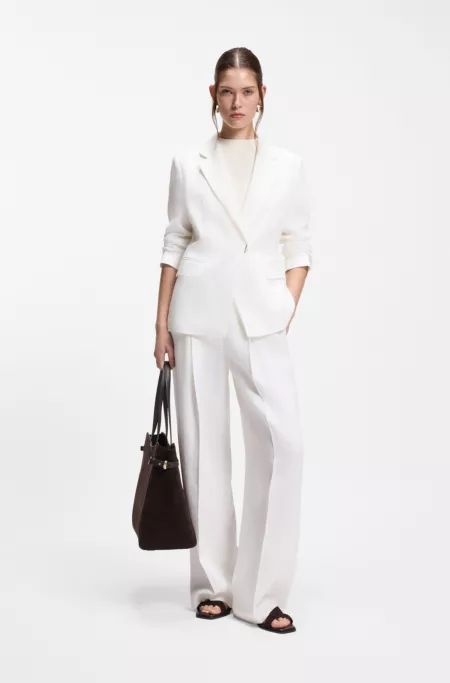 Slim-fit jacket in a linen blend