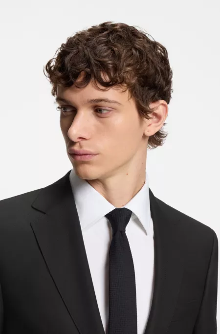 Two-piece regular-fit suit in stretch cloth