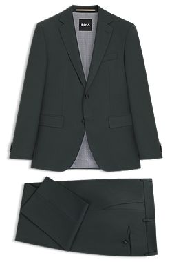 Two-piece regular-fit suit in stretch cloth