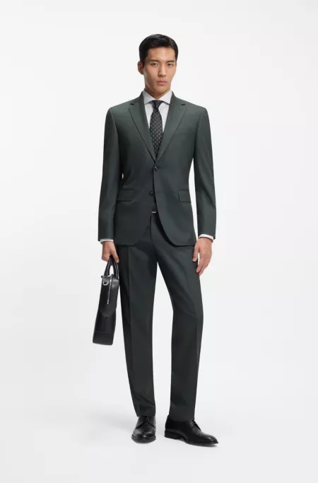 Two-piece regular-fit suit in stretch cloth