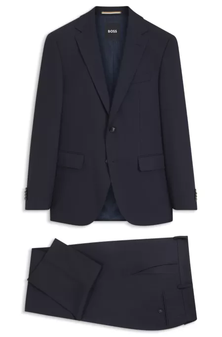 Zweiteiliger Regular-Fit Anzug aus Stretch-Gewebe