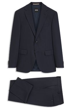 Two-piece regular-fit suit in stretch cloth