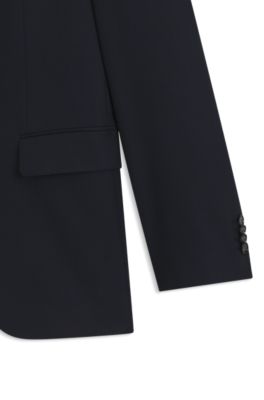 Two-piece regular-fit suit in stretch cloth, Dark Blue