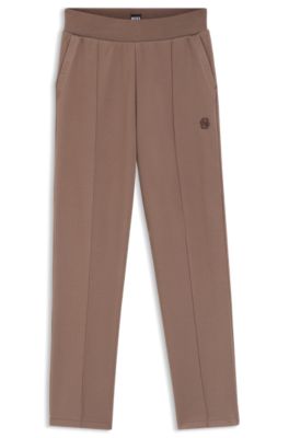 Cotton-blend tracksuit bottoms with Double B monogram, Brown