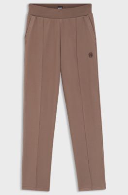 Cotton-blend tracksuit bottoms with Double B monogram, Brown