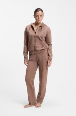 Pantaloni della tuta in misto cotone con monogramma Double B, Marrone