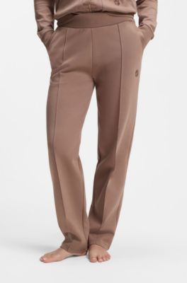 Cotton-blend tracksuit bottoms with Double B monogram, Brown