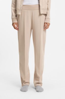 Cotton-blend tracksuit bottoms with Double B monogram, Light Beige