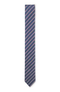 Silk tie with diagonal stripe, Blue Stripes