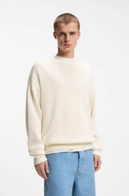 Jersey de punto perforado de algodón