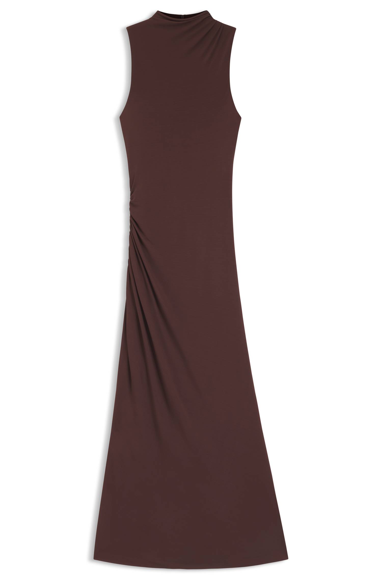 Boss Slim-fit jersey dress with gathered details klänningar dam – bild 4