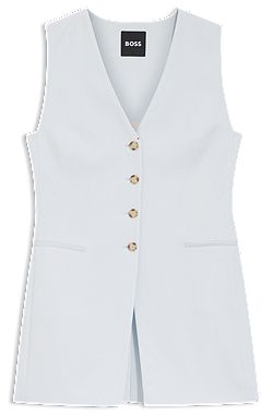 Slim-fit blazer with sleeveless styling
