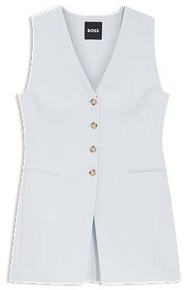 Slim-fit blazer with sleeveless styling