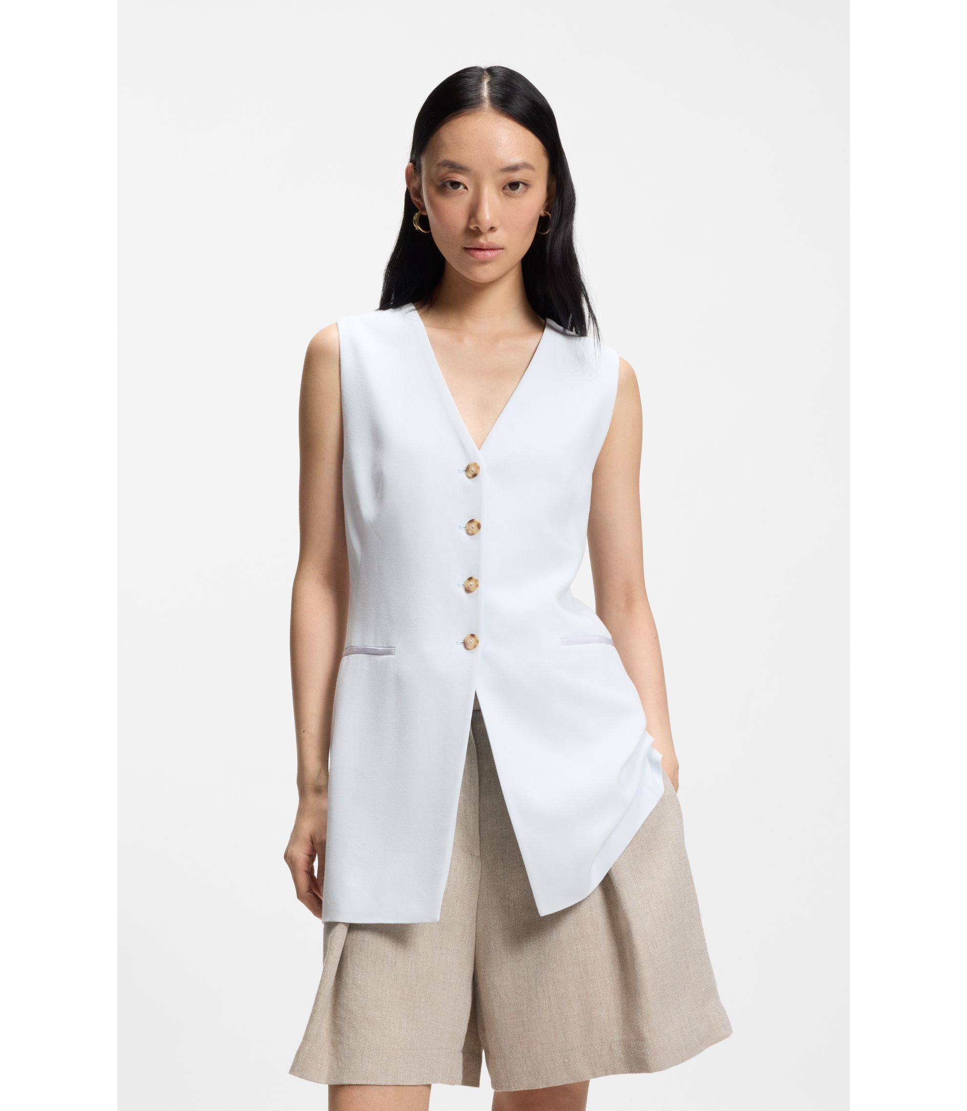 Ärmelloser Slim-Fit Blazer