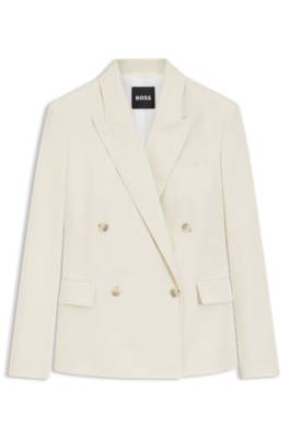 Boss Regular-fit blazer in stretch cotton dam – bild 4