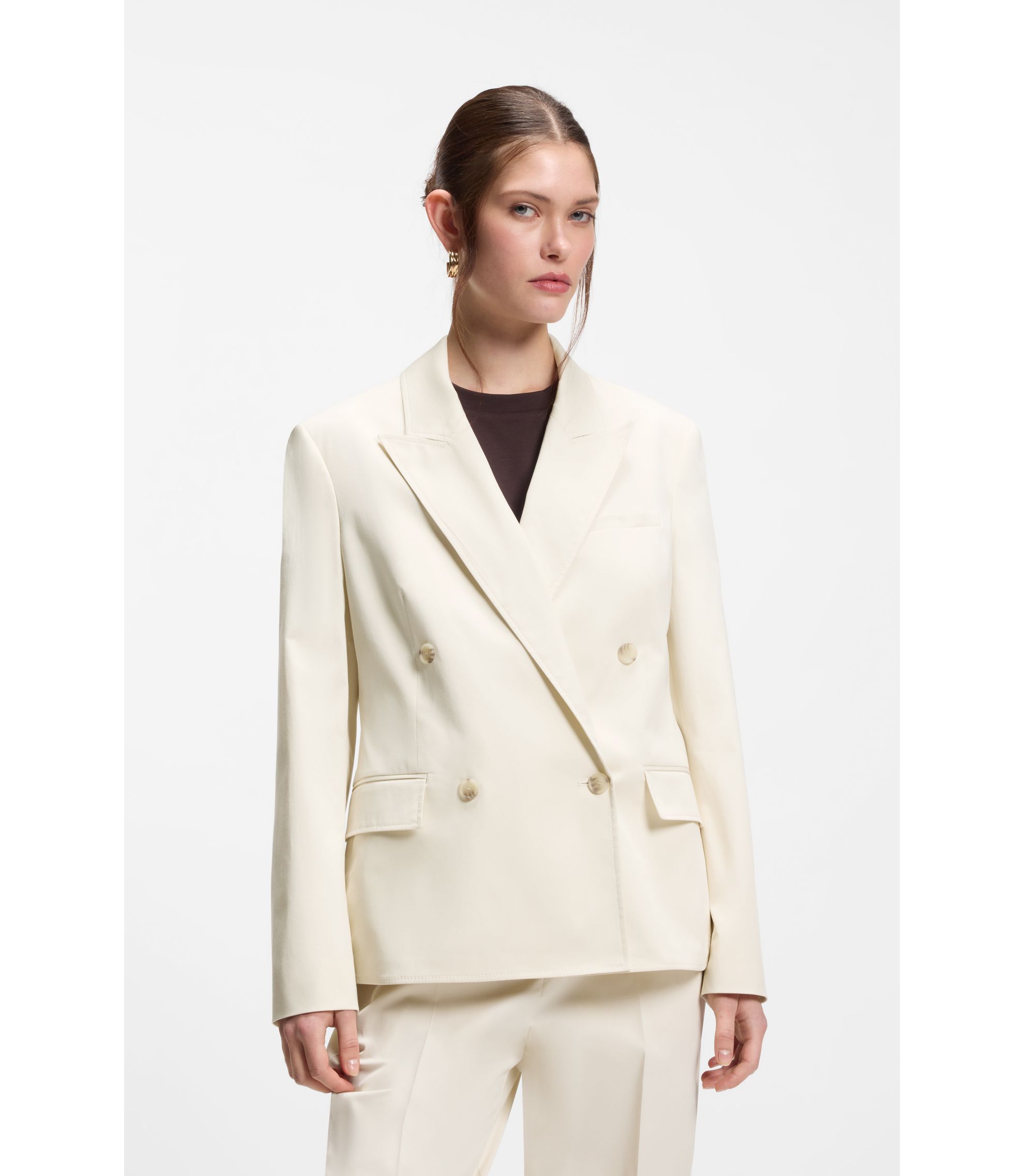 Regular-Fit Blazer aus Stretch-Baumwolle
