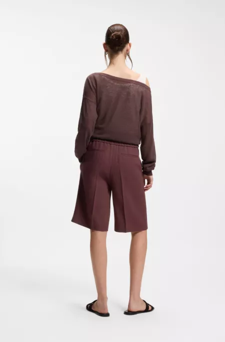 Relaxed-fit shorts in a linen blend