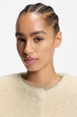 Bodywarmer van heerlijk zachte teddy, Lichtbeige