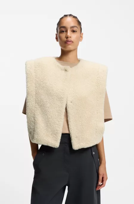 Gilet in plush teddy