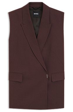 Relaxed-fit vest in a linen blend