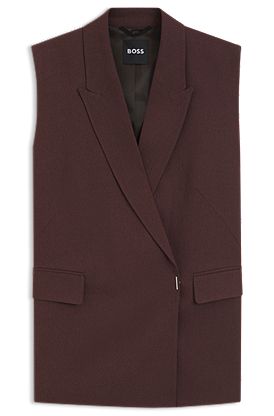 Relaxed-fit vest in a linen blend