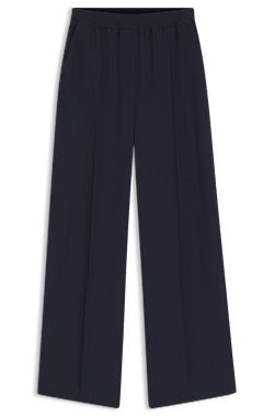 Relaxed-fit trousers in fluid crepe