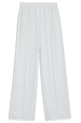 Relaxed-fit trousers in fluid crepe