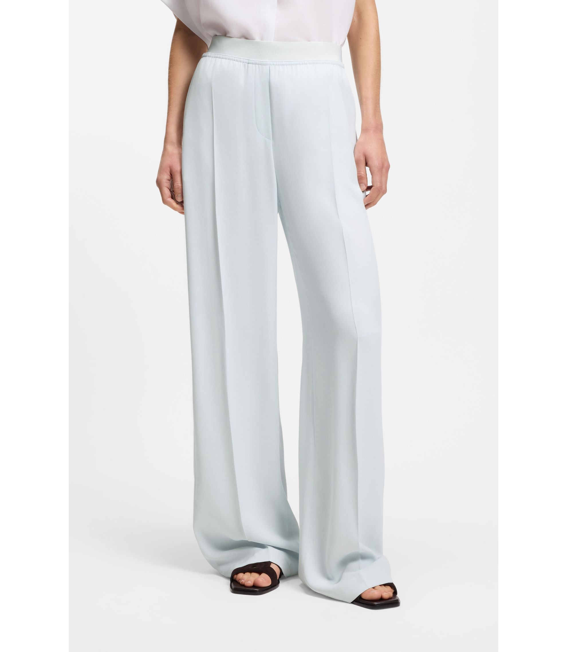 Relaxed-Fit Hose aus fließendem Krepp