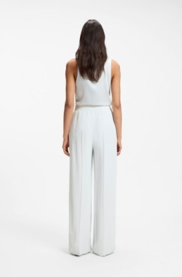 Boss Relaxed-fit trousers in fluid crepe kostymbyxor dam – bild 2