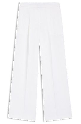 Relaxed-fit trousers in a linen blend