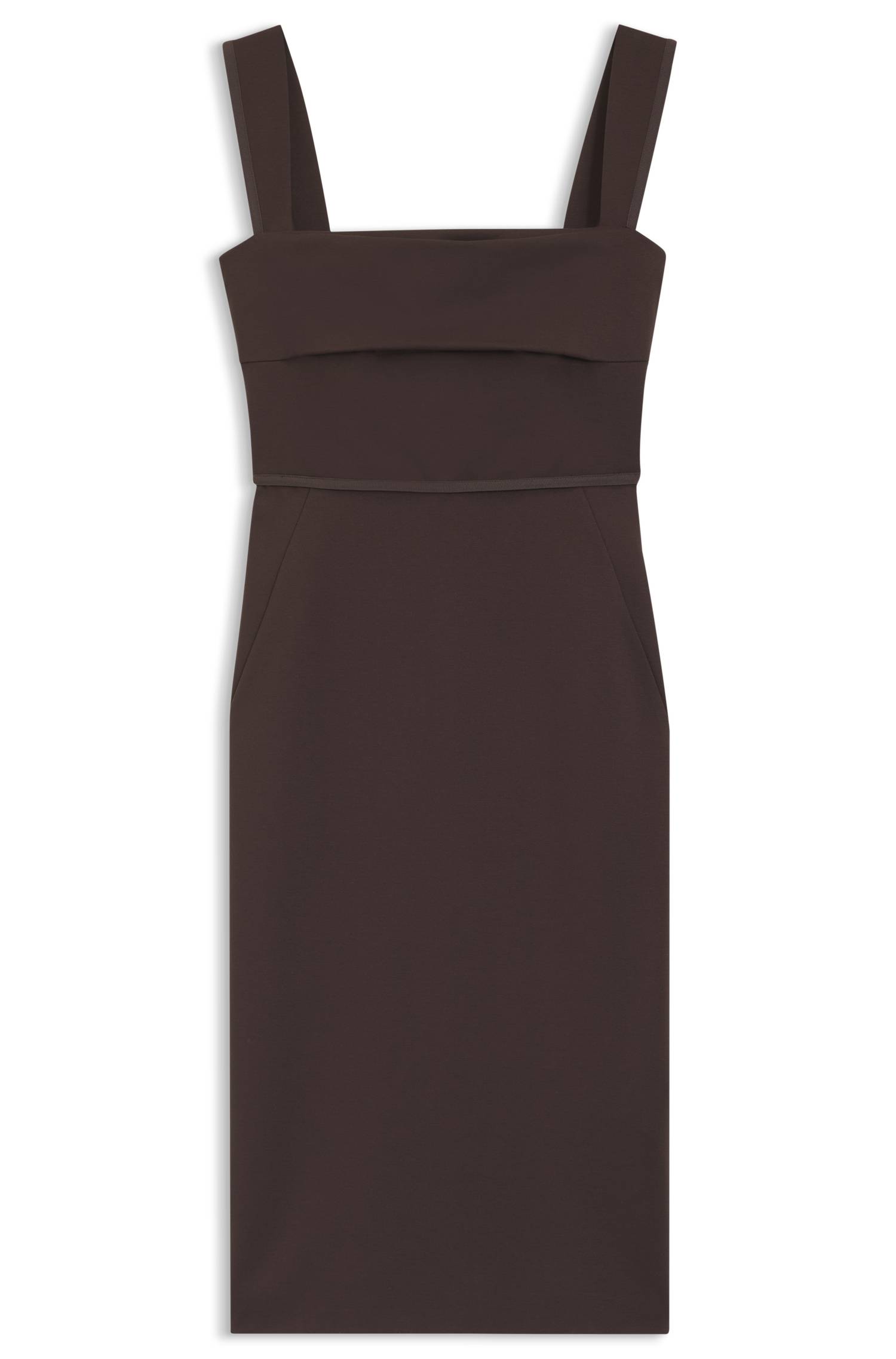 Boss Slim-fit jersey dress with layered detail klänningar dam – bild 4