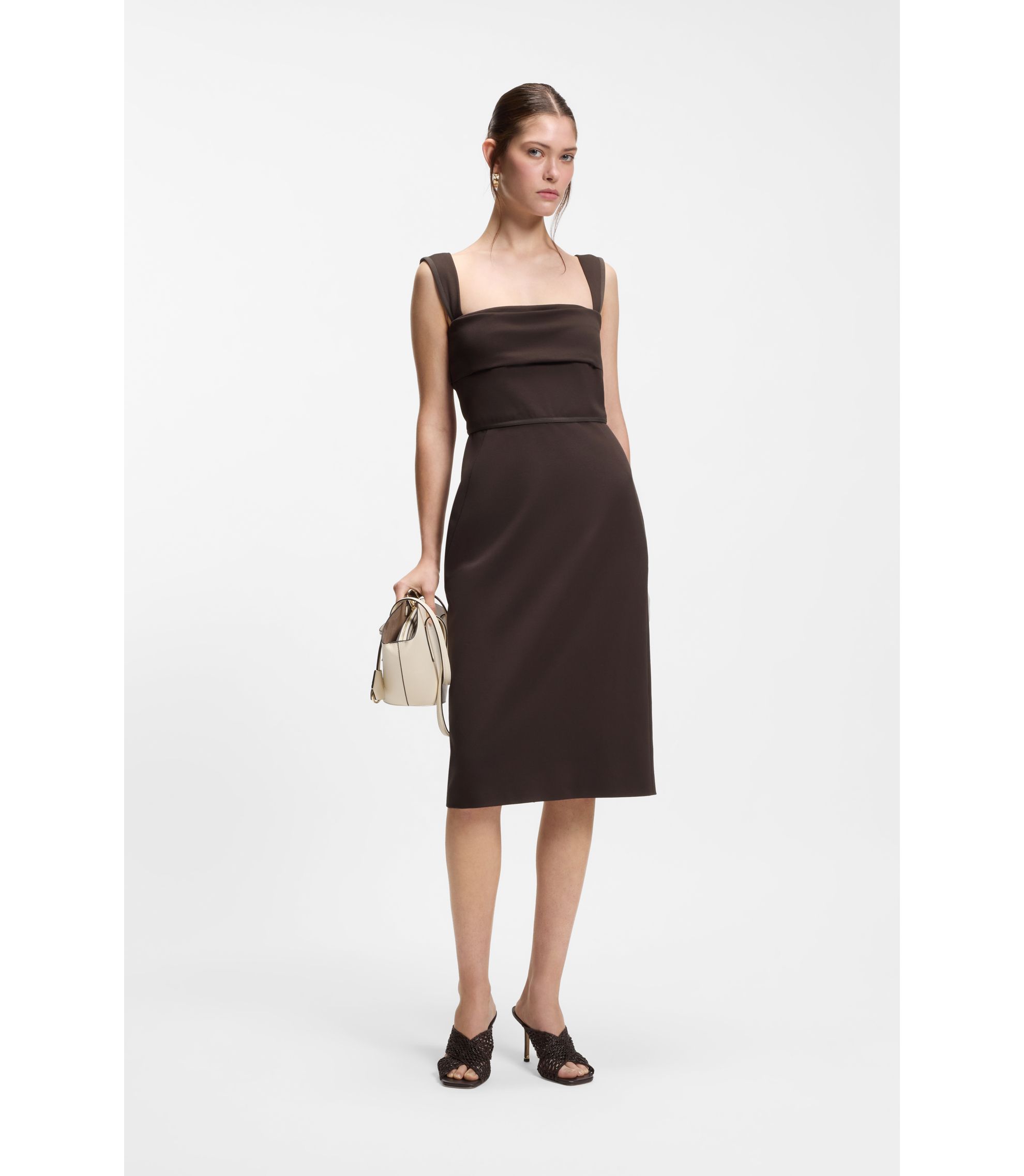 Slim-Fit Jersey-Kleid mit Lagen-Detail