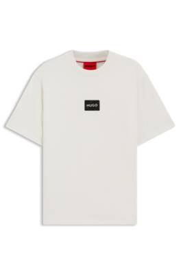 Cotton-jersey T-shirt with tortoiseshell logo patch 4