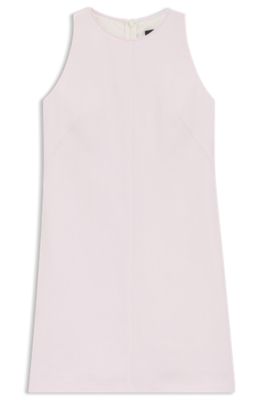 Sleeveless shift dress in a linen blend, light pink