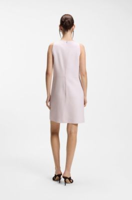 Sleeveless shift dress in a linen blend, Light Pink